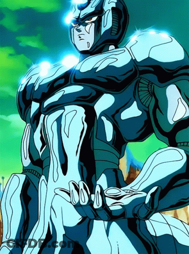Cartoon Robot With Blue Glowing Head GIF