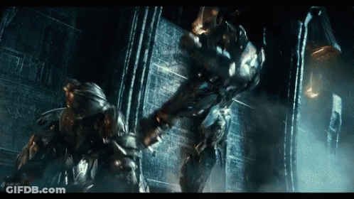 Cartoon Robot With Blue Helmet GIF