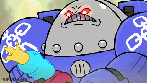Cartoon Robot With Letters GG GIF
