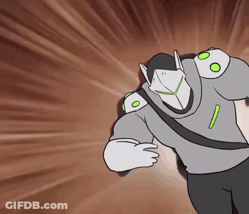 Cartoon Robot With Number 1 On Chest GIF