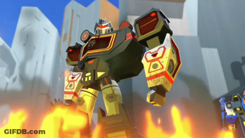 Cartoon Robot With Number 8 GIF
