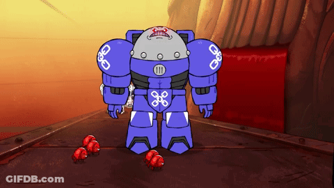 Cartoon Robot With Number 88 GIF