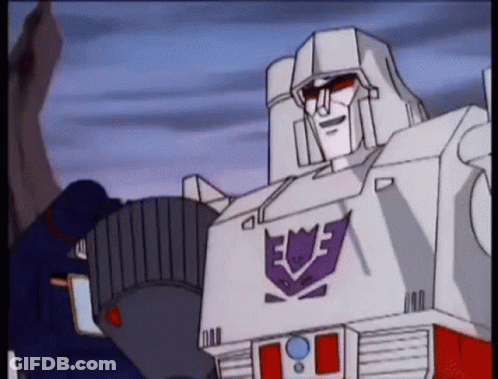 Cartoon Robot With Purple EWF Logo On Chest GIF