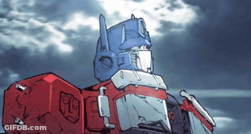 Cartoon Robot With TF Letters On Head GIF