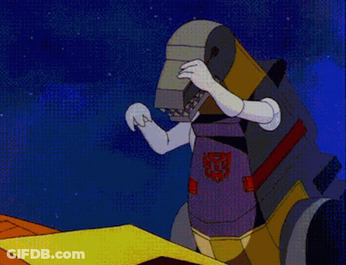 Cartoon Robot With Transformer GIF