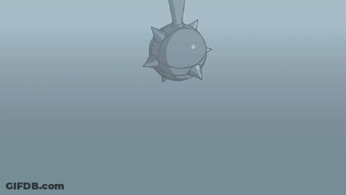 Cartoon Robots Standing Together One Holding Gun GIF