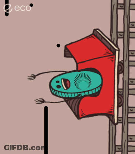 Cartoon Roller Coaster With Eco GIF