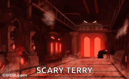 Cartoon Room Saying Scary Terry GIF