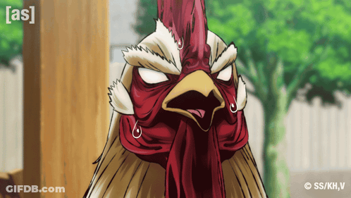 Cartoon Rooster Crying GIF