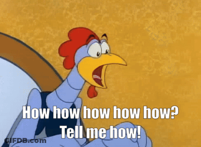 Cartoon Rooster Saying How GIF