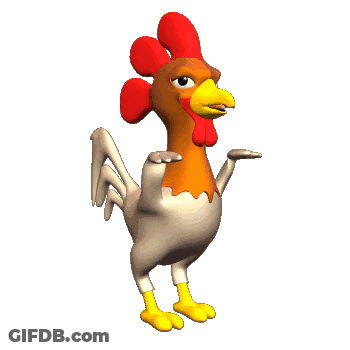 Cartoon Rooster Waving GIF