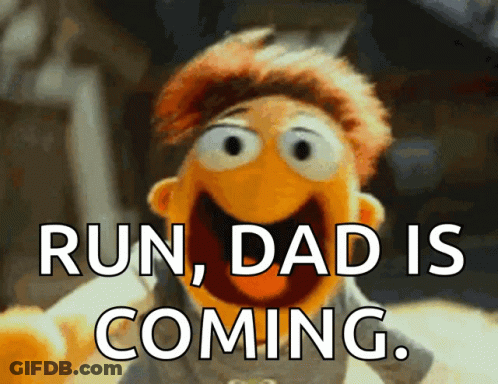 Cartoon Run Dad Is Coming GIF