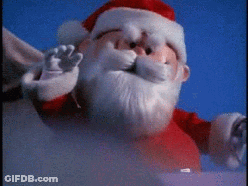 Cartoon Santa Claus Blowing A Kiss GIF