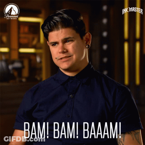 Cartoon Sausage Says Bam GIF