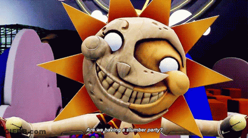 Cartoon Saying Are We Having A Slumber Party In Front Of Ferris Wheel GIF