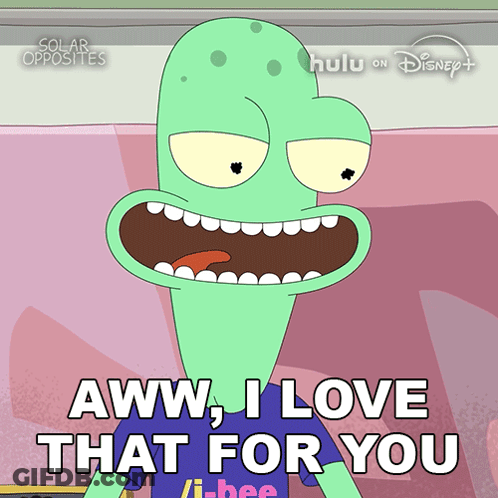 Cartoon Saying Aww I Love That For You GIF