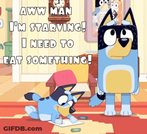 Cartoon Saying Aww Man I M Starving GIF