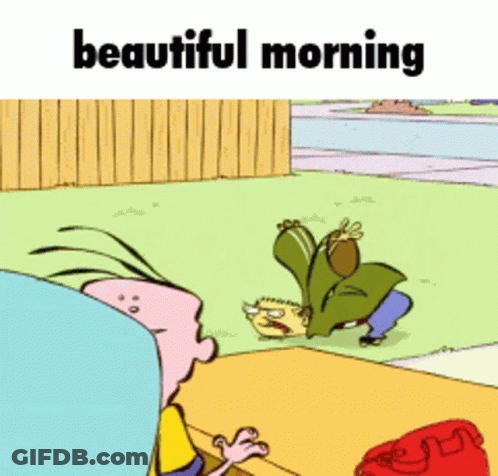 Cartoon Saying Beautiful Morning GIF