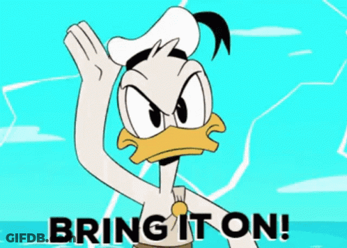 Cartoon Saying Bring It On GIF