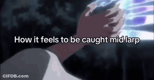 Cartoon Saying Caught Mid Larp GIF
