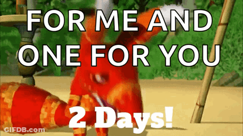 Cartoon Saying For Me And One For You GIF
