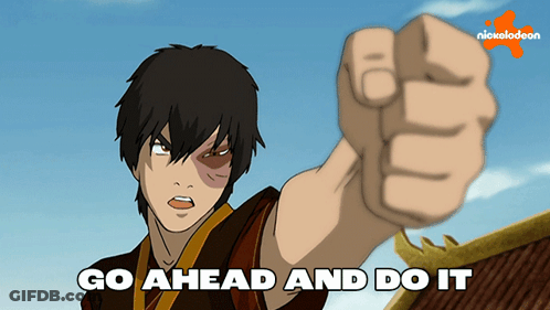 Cartoon Saying Go Ahead And Do It With Nickelodeon Logo GIF