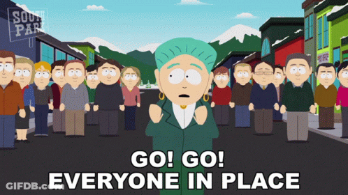 Cartoon Saying Go Go Everyone GIF