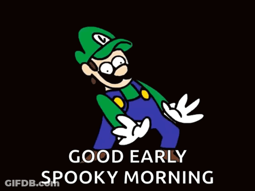 Cartoon Saying Good Early Spooky Morning GIF