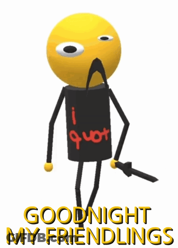 Cartoon Saying Goodnight My Friendlings GIF