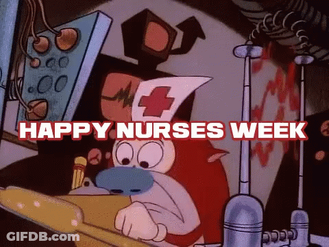 Cartoon Saying Happy Nurses Week GIF