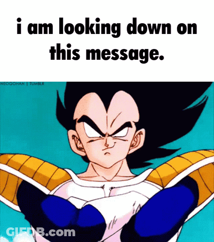 Cartoon Saying I Am Looking Down On This Message GIF