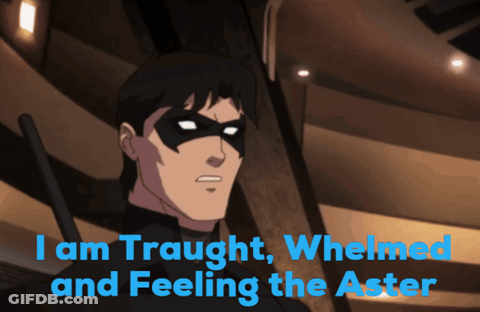 Cartoon Saying I Am Traught Whelmed And Feeling The Aster GIF