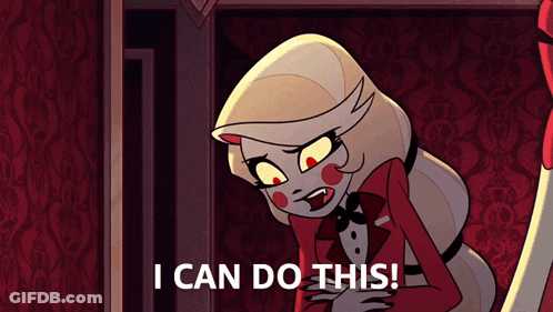 Cartoon Saying I Can Do This In Dark Room GIF