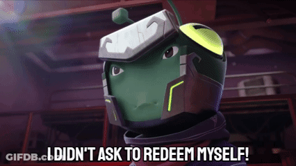 Cartoon Saying I Didn't Ask To Redeem Myself GIF