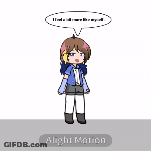 Cartoon Saying I Feel A Bit More Like Myself GIF