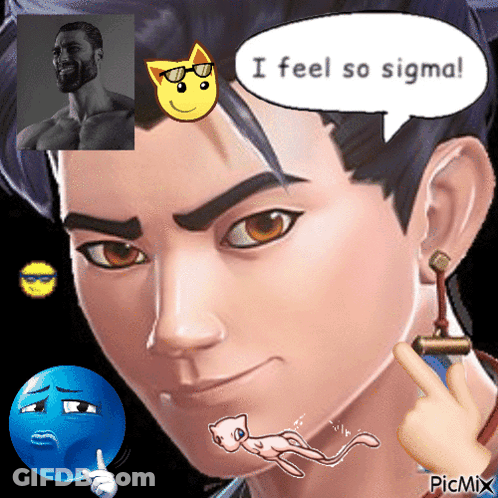 Cartoon Saying I Feel So Sigma GIF