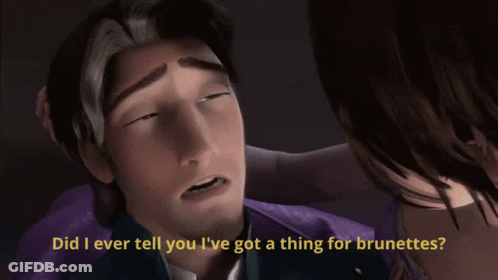 Cartoon Saying I Got A Thing For Brunettes GIF
