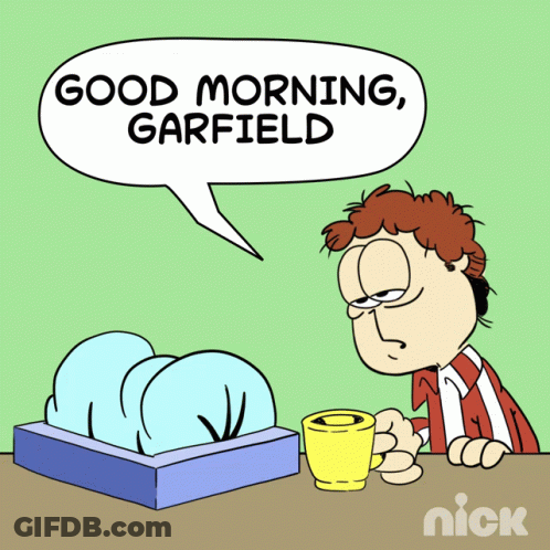 Cartoon Saying I Hate Monday Morning Pep Talks With Person Sleeping On Box GIF