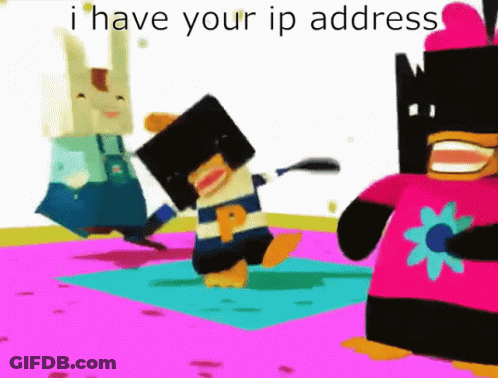 Cartoon Saying I Have Your IP Address GIF