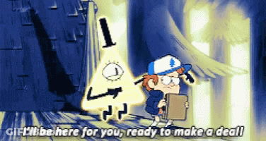 Cartoon Saying I'll Be Here For You GIF