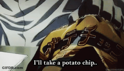 Cartoon Saying I'll Take A Potato Chip GIF