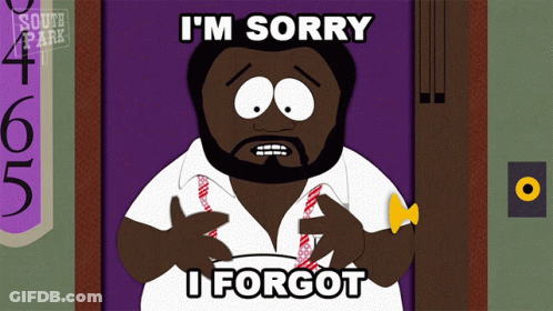 Cartoon Saying I'm Sorry And I Forgot GIF