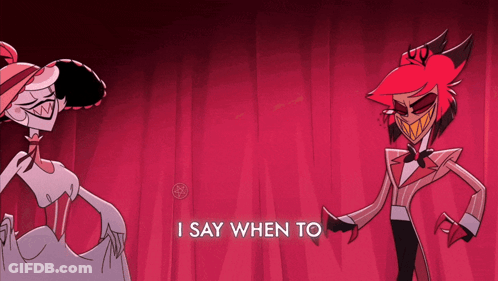Cartoon Saying I Say When To Next To Another Character GIF