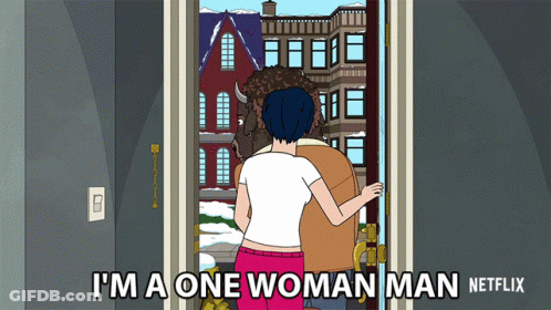 Cartoon Saying Im A One Woman Man GIF