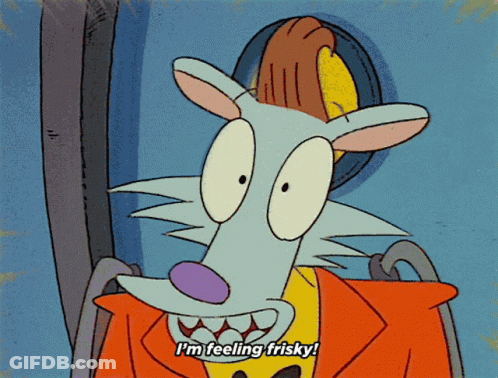Cartoon Saying Im Feeling Frisky GIF