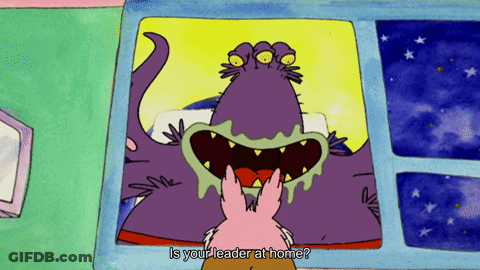 Cartoon Saying Is Your Leader At Home GIF