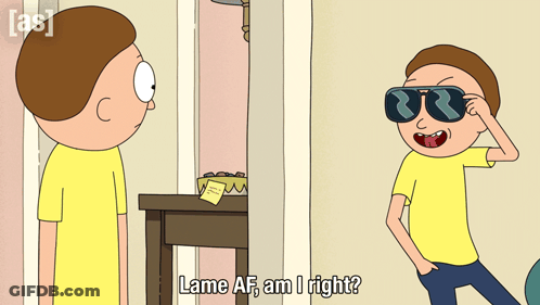 Cartoon Saying Lame Af Am I Right GIF