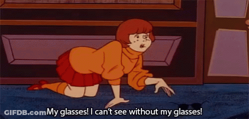 Cartoon Saying My Glasses I Can't See Without My Glasses GIF