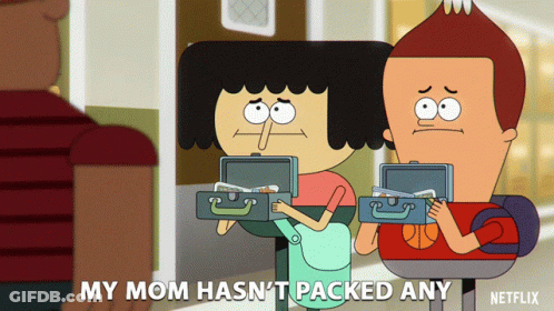 Cartoon Saying My Mom Hasn't Packed Any Netflix GIF