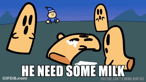 Cartoon Saying Needs Milk With Ghost GIF